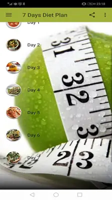 7 Days Diet Plan android App screenshot 1